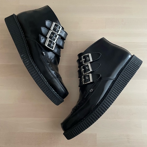 TUK 3 buckle pointed toe winklepicker boots - Picture 4 of 11